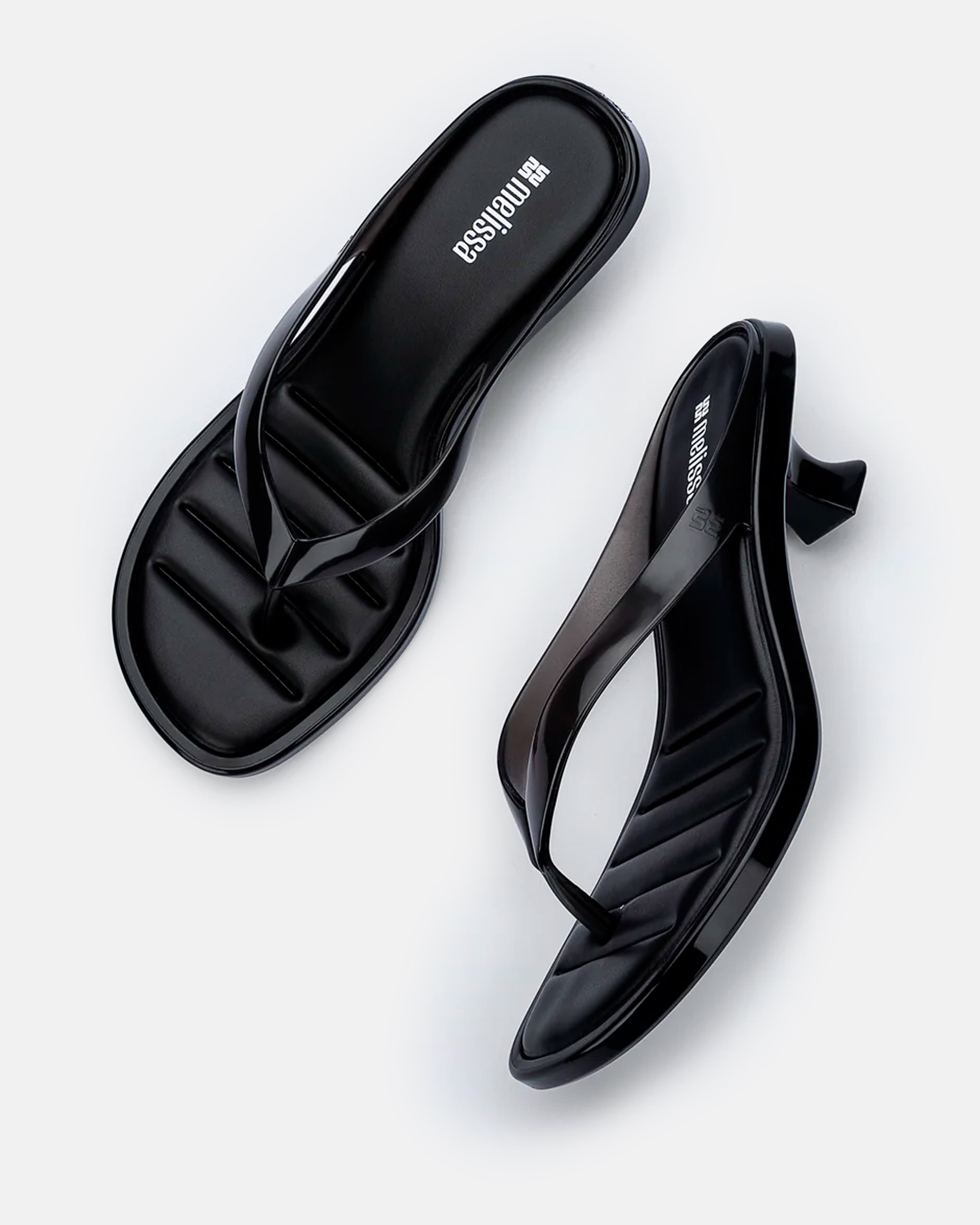 FLIP FLOP KITTEN HEEL NERO