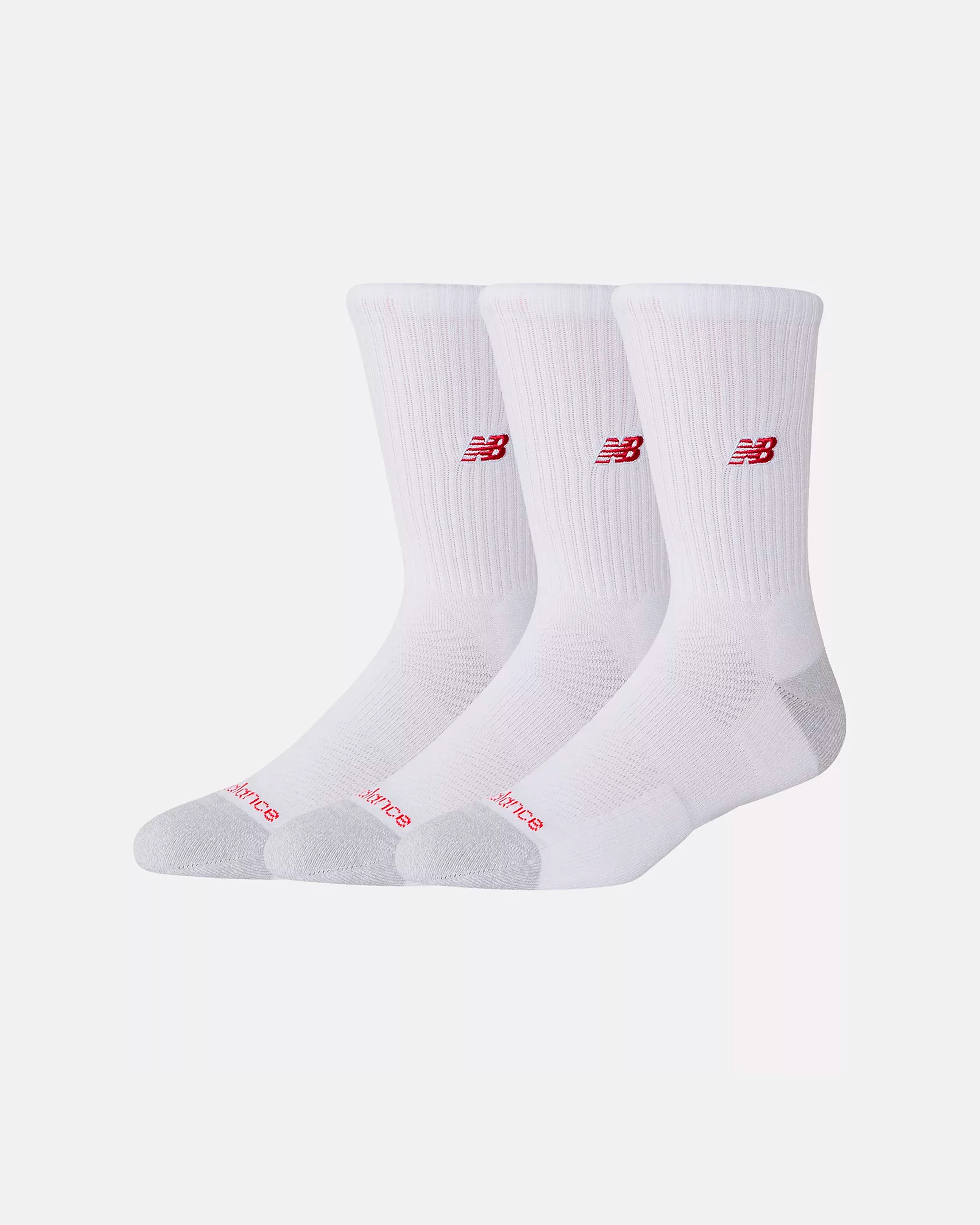 ACTIVE PREMIUM CREW SOCKS 3 PACK- WHITE