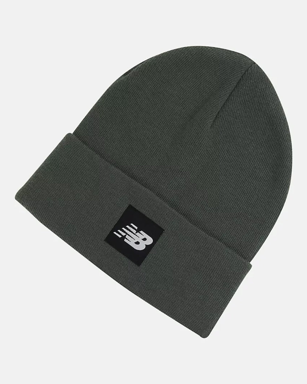 NEW BALANCE FLYING NB KNIT CUFFED BEANIE DEEP OLIVE GREEN
