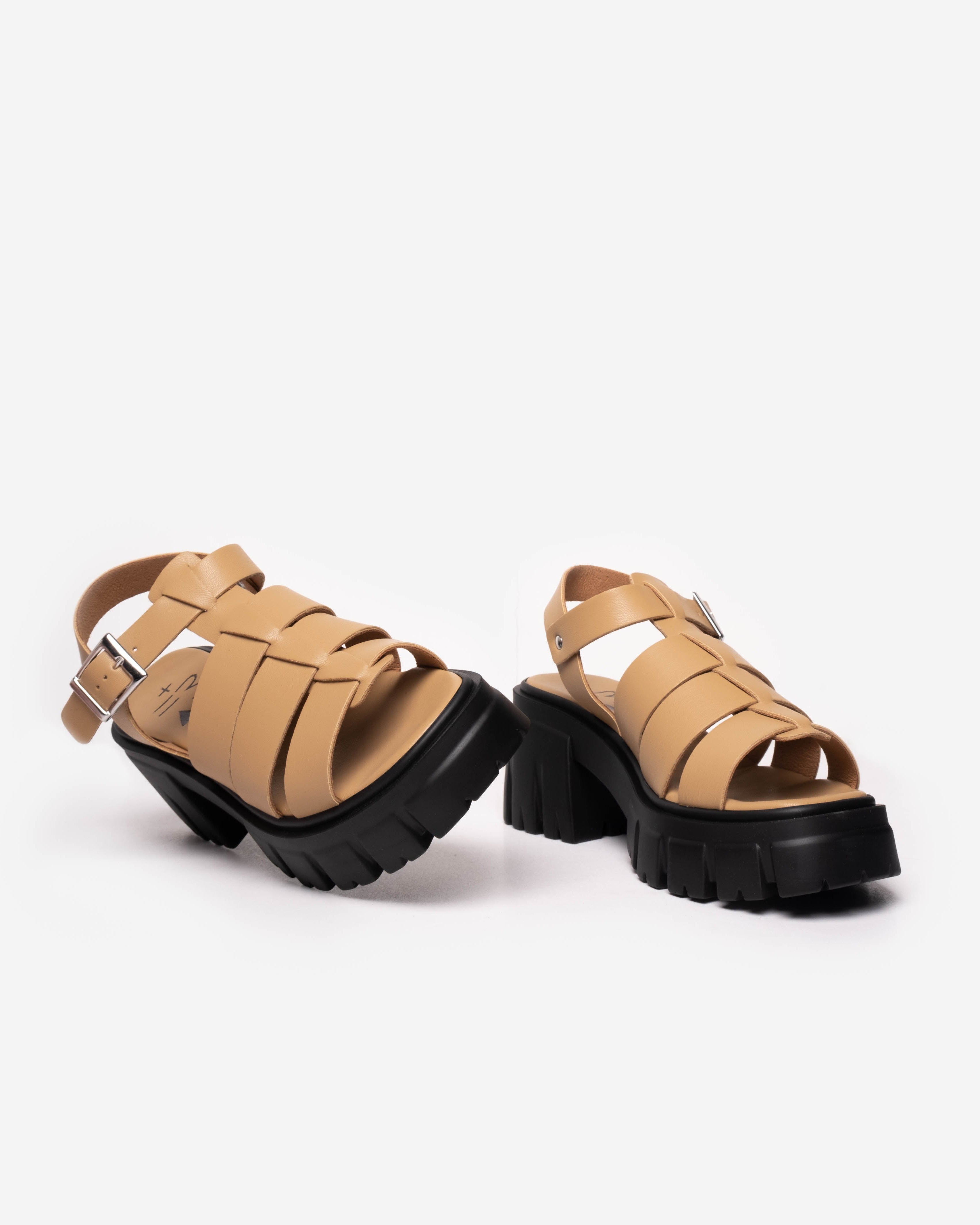 Sandalo-Donna-Tacco-Girlzine-Caramello
