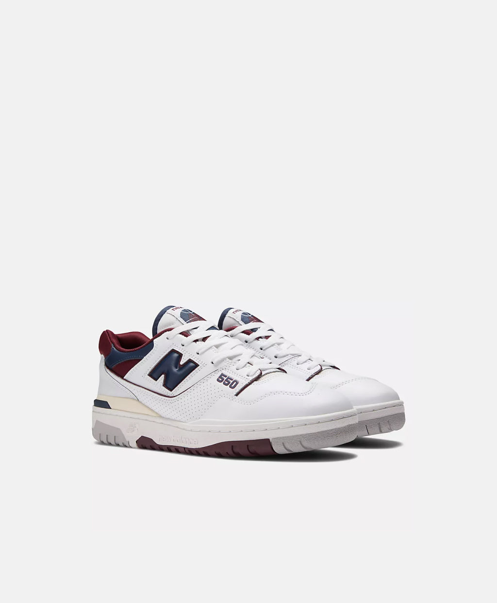 NEW BALANCE BB550NCD WHITE NAVY BURGUNDY