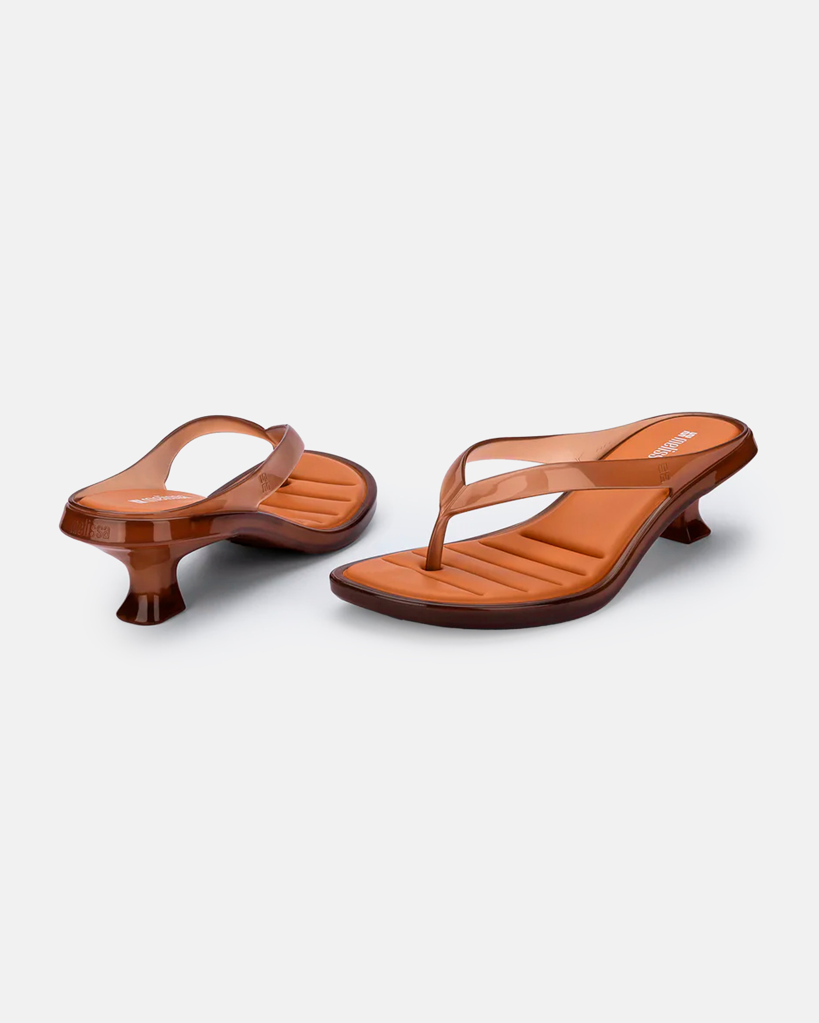 FLIP FLOP KITTEN HEEL MARRONE ANRANCIO