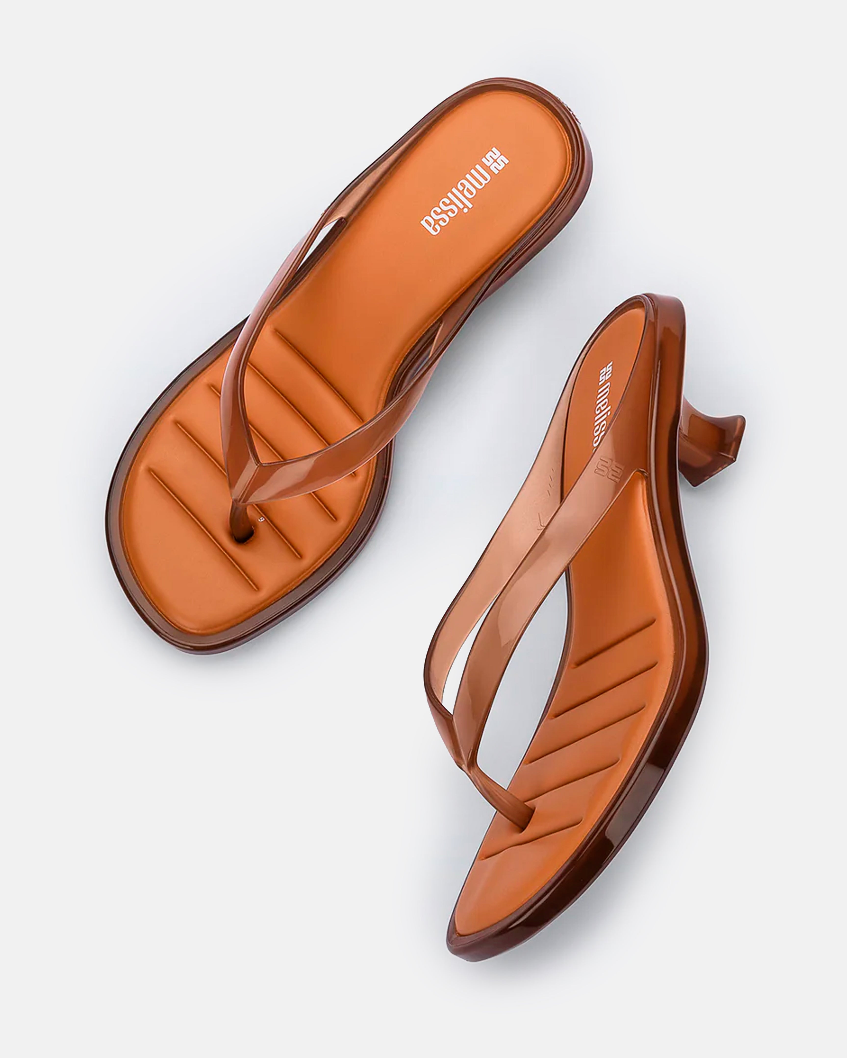 FLIP FLOP KITTEN HEEL MARRONE ANRANCIO