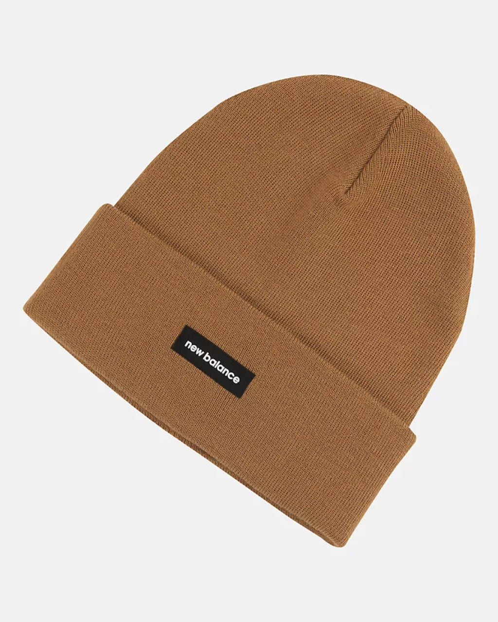 NEW BALANCE LINEAR KNIT CUFFED BEANIE TOBACCO