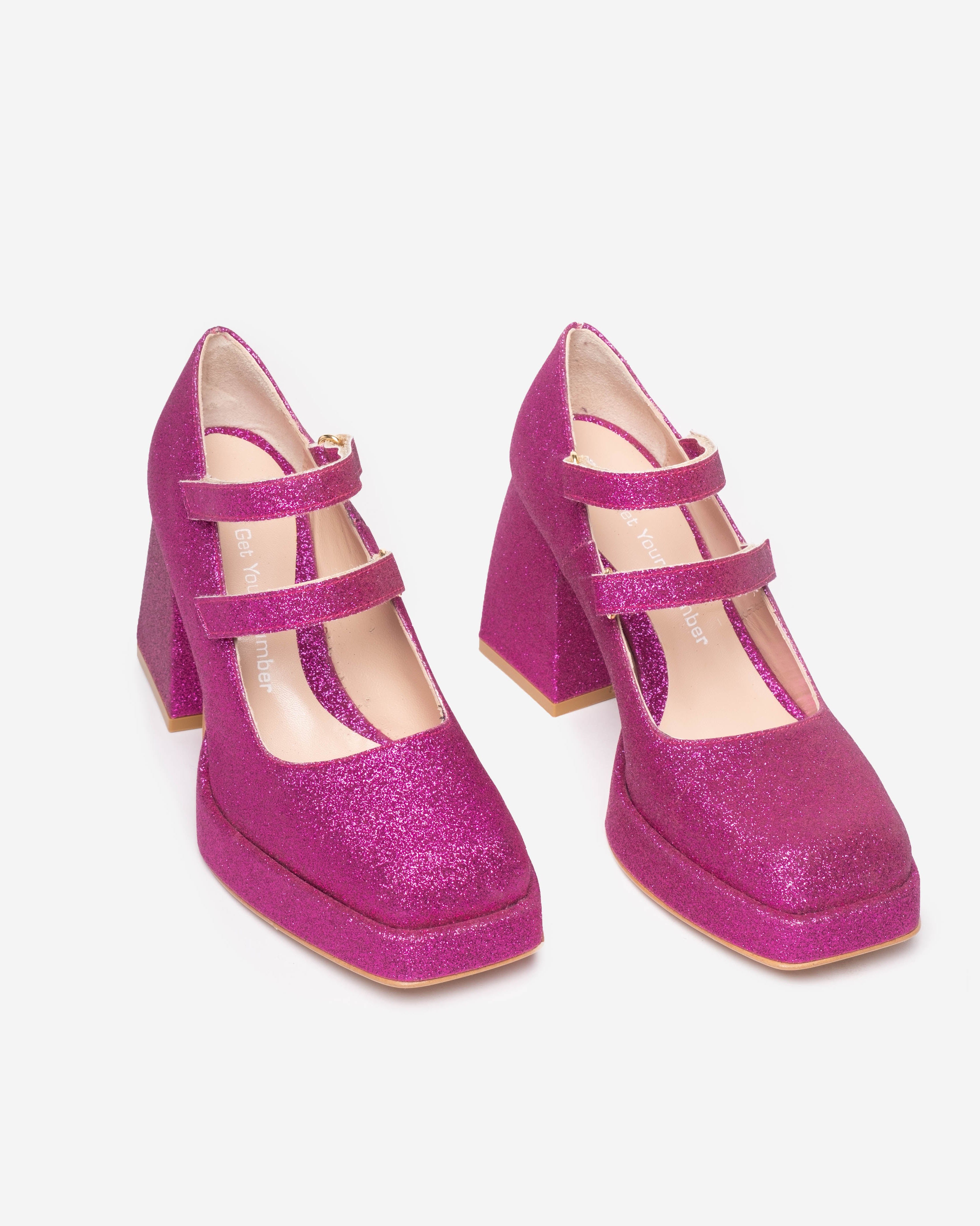 CAN I GET YOUR NUMBER 13 GLITTER FUCSIA